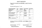 Certificado de pureza y densidad de látex, para Futón Barcelona