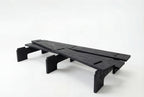 Sofá Kurosawa, de madera y elaborado artesanalmente en España para Futon Barcelona. Montaje fácil sin tornillos, por encaje, producto ecológico. Madera negra. Imagen de producto. 